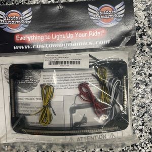 Custom Dynamics LED All-In-One Curved Radius License Plate Frame - Black - Quad